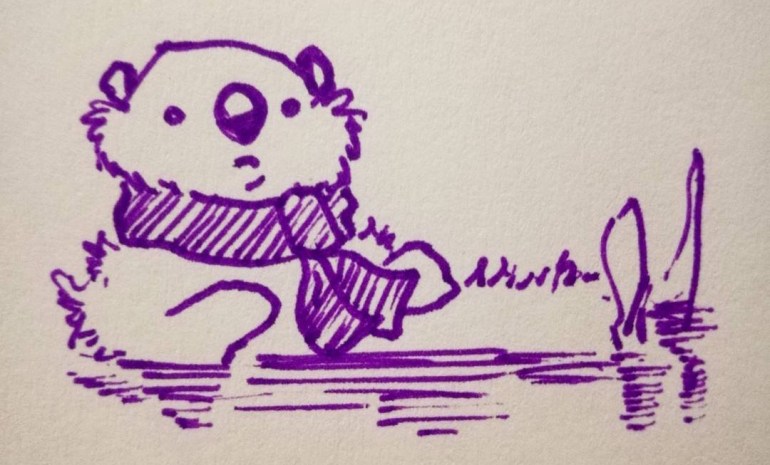 otter doodle